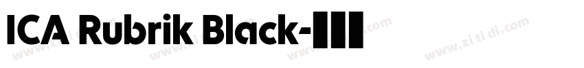 ICA Rubrik Black字体转换
